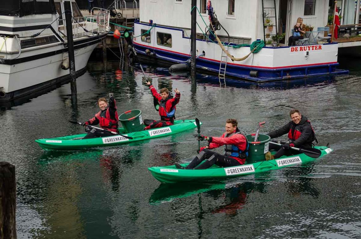 In Kopenhagen und vier anderen Städten in Dänemark können Urlauber sich kostenlos ein Kajak auslehen um Müll zu sammeln.