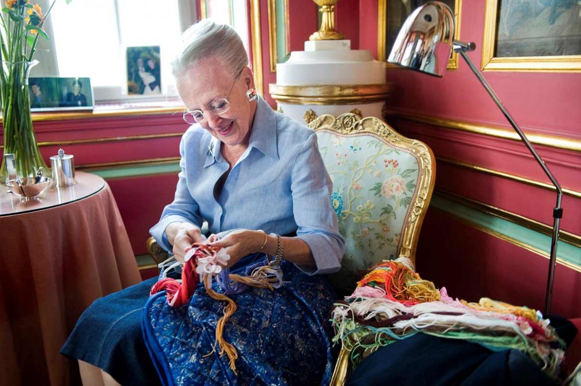 Sonderausstellung mit Stickereien von Königin Margrethe.